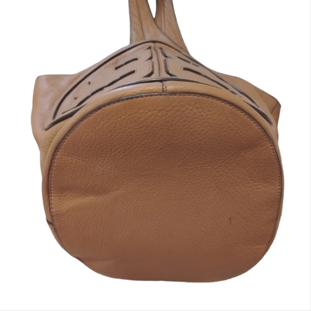 Tory Burch Tan Leather Hobo Bag with Signature Logo - Picture 8 of 14